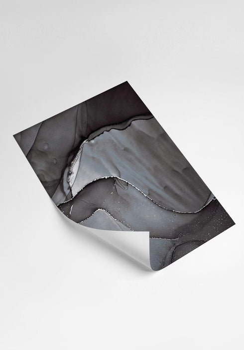Pennellate Argento Reale Set Di 6 Poster 50x70cm